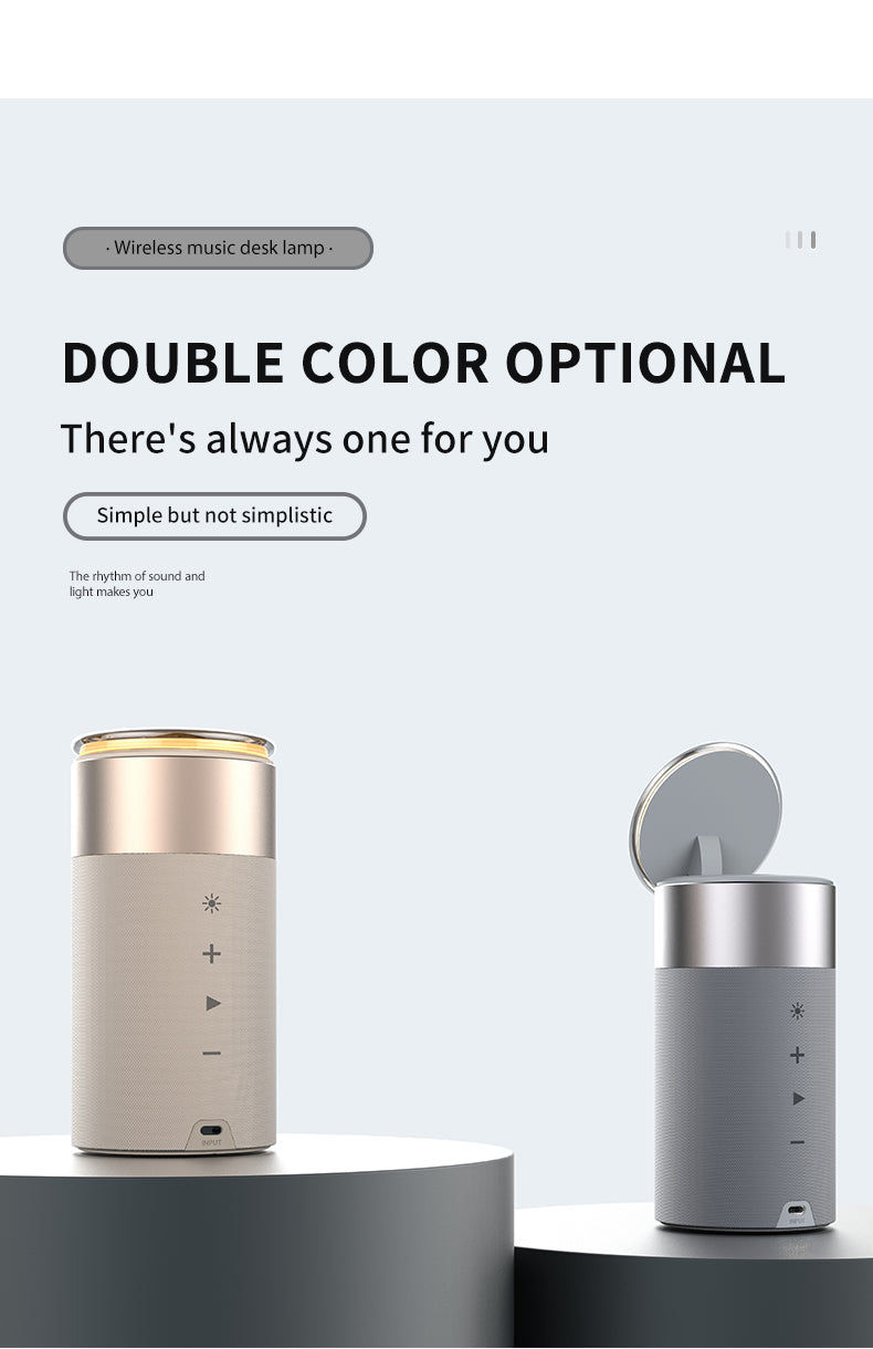 WLC-SL048-SM Magnetic wireless charge + Bluetooth speaker + Mood lights