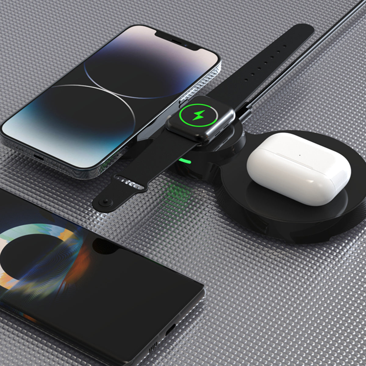 WLC-M002-HY 3-in-1 Unique Ultra-thin Magnetic Wireless Charger Tray
