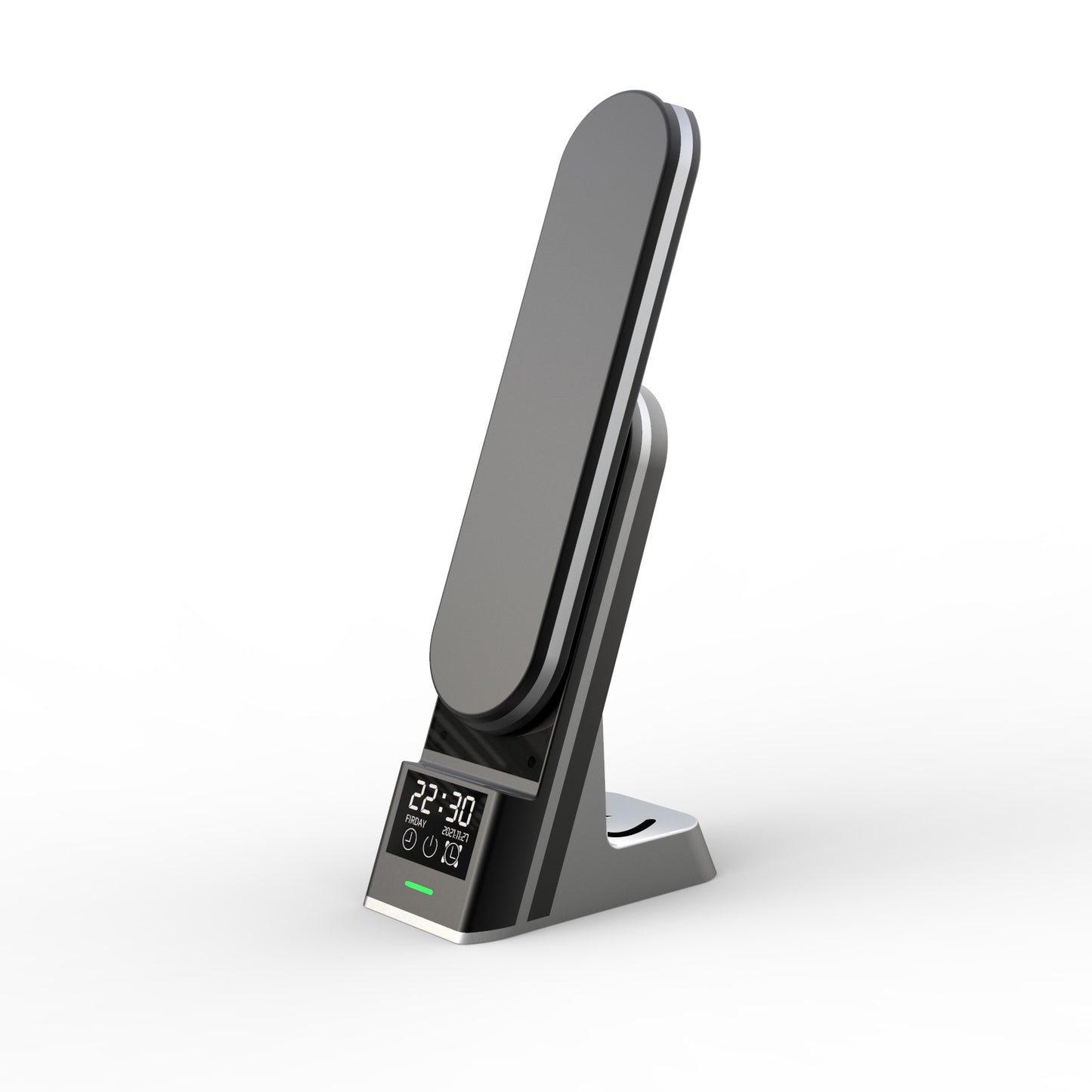 WLC-L015-HY 7-in-1 Wireless Charging Station with Desk Lamp & Alarm Clock