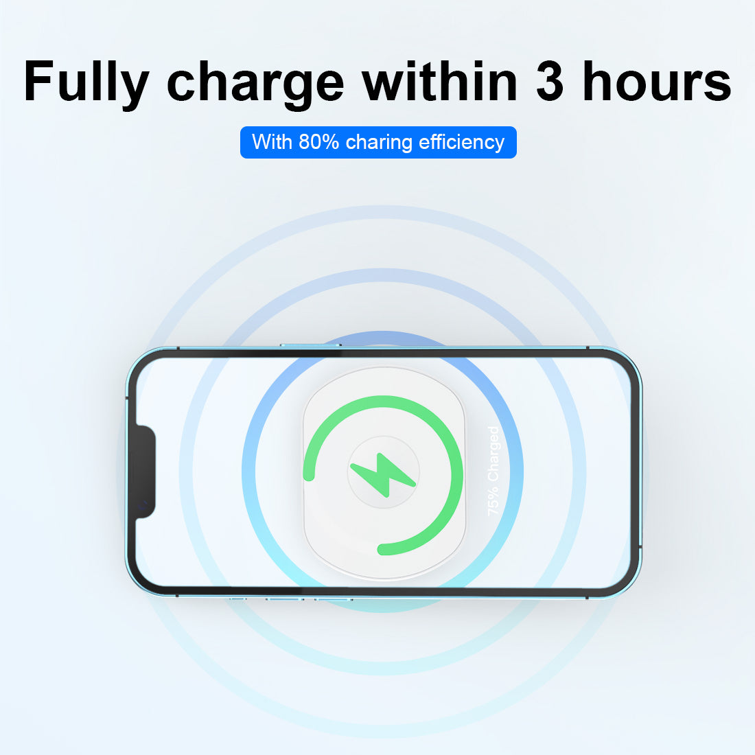 WLC-M012-NT Slim Magnetic Wireless Charger Pad Compatible Apple Watch and Earbuds