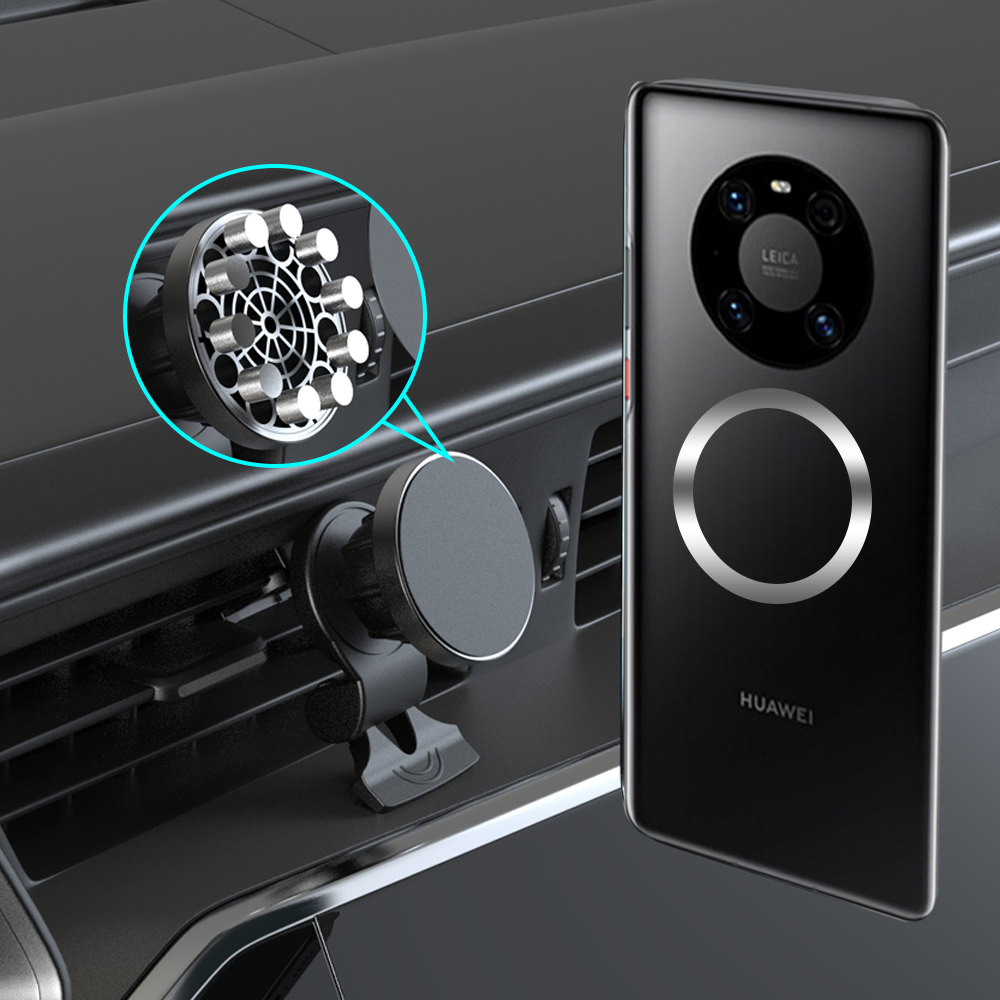 WLC-C025-HY 2-in-1 15W Fast Wireless Magnetic Car Charger