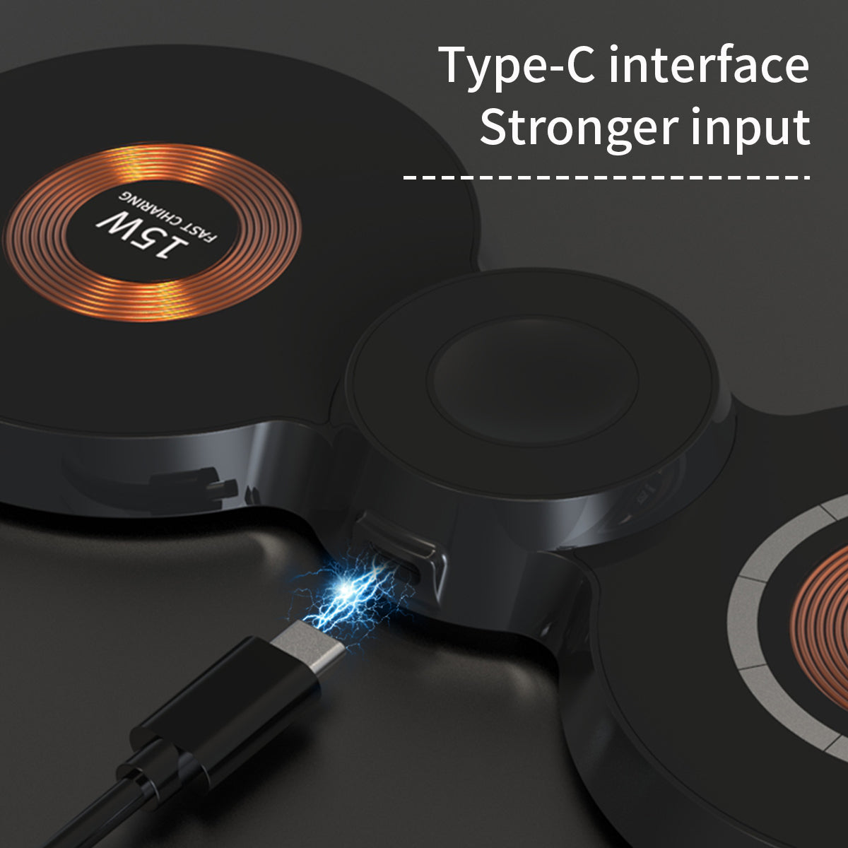 WLC-M002-HY 3-in-1 Unique Ultra-thin Magnetic Wireless Charger Tray