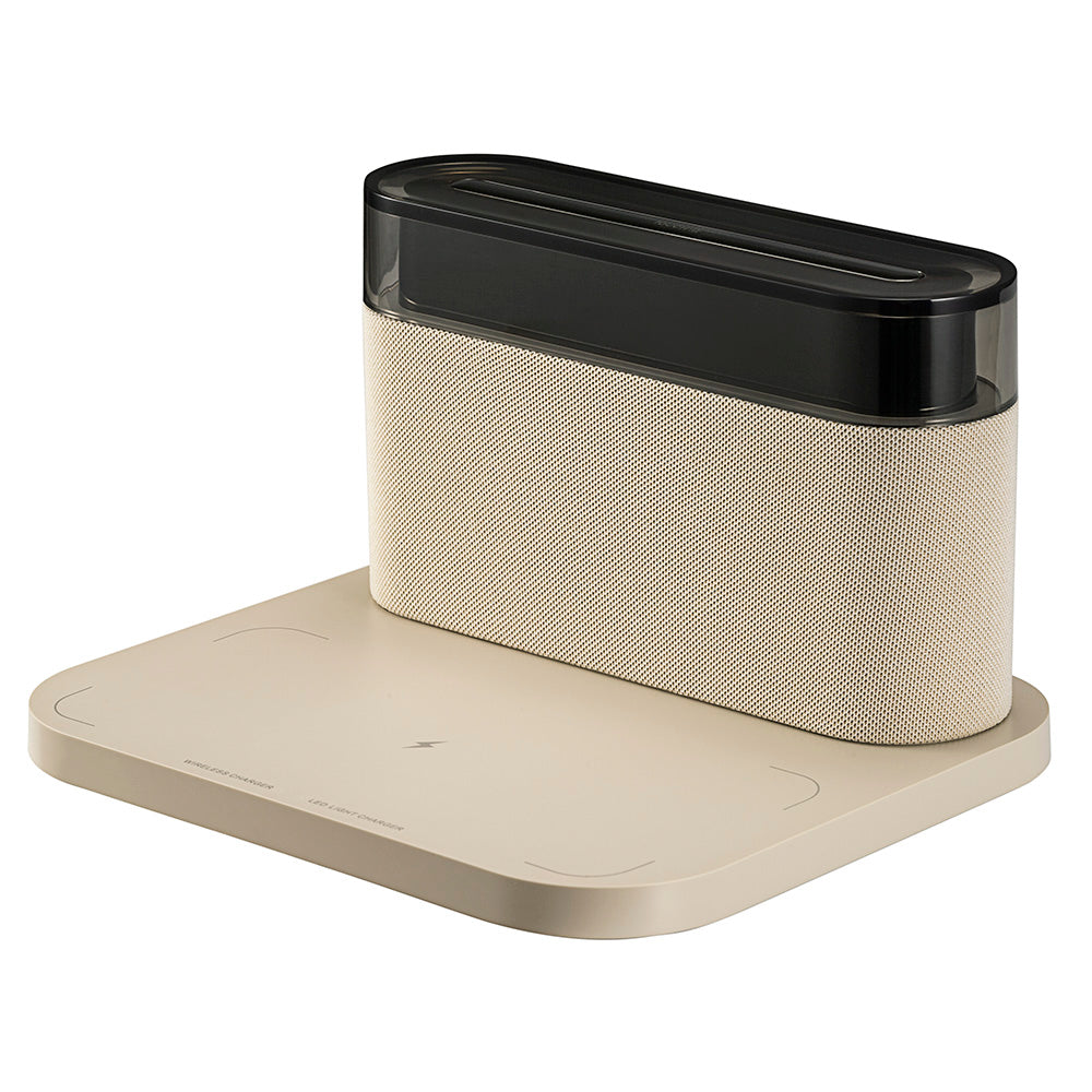 WLC-SL021-SM 4-in-1 Wireless Charging Station with LED Lamp & Speaker