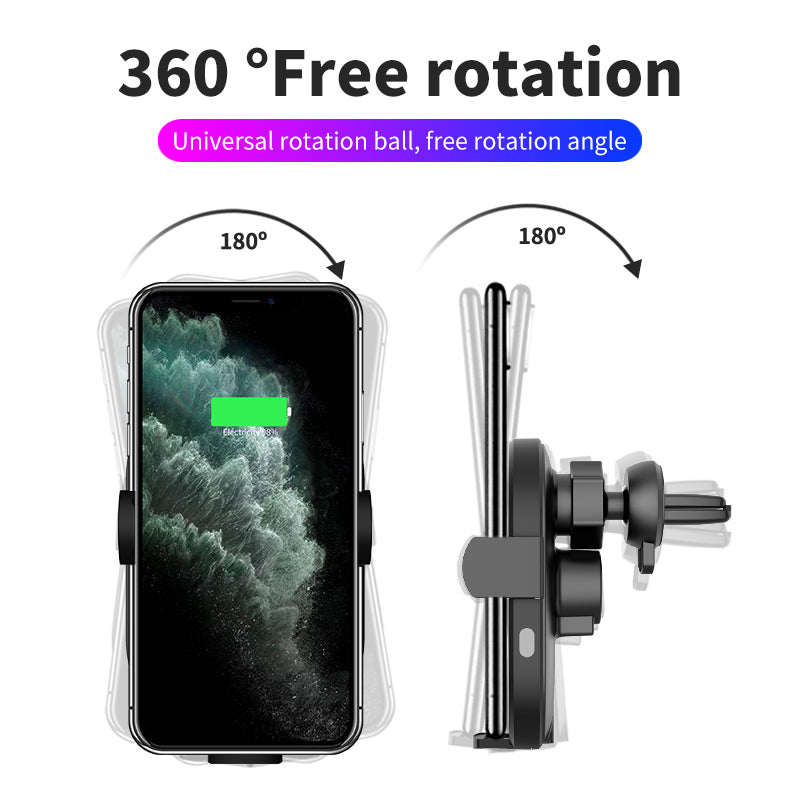 WLC-C024-HY 15W Fast Wireless Auto Clamping Car Charger