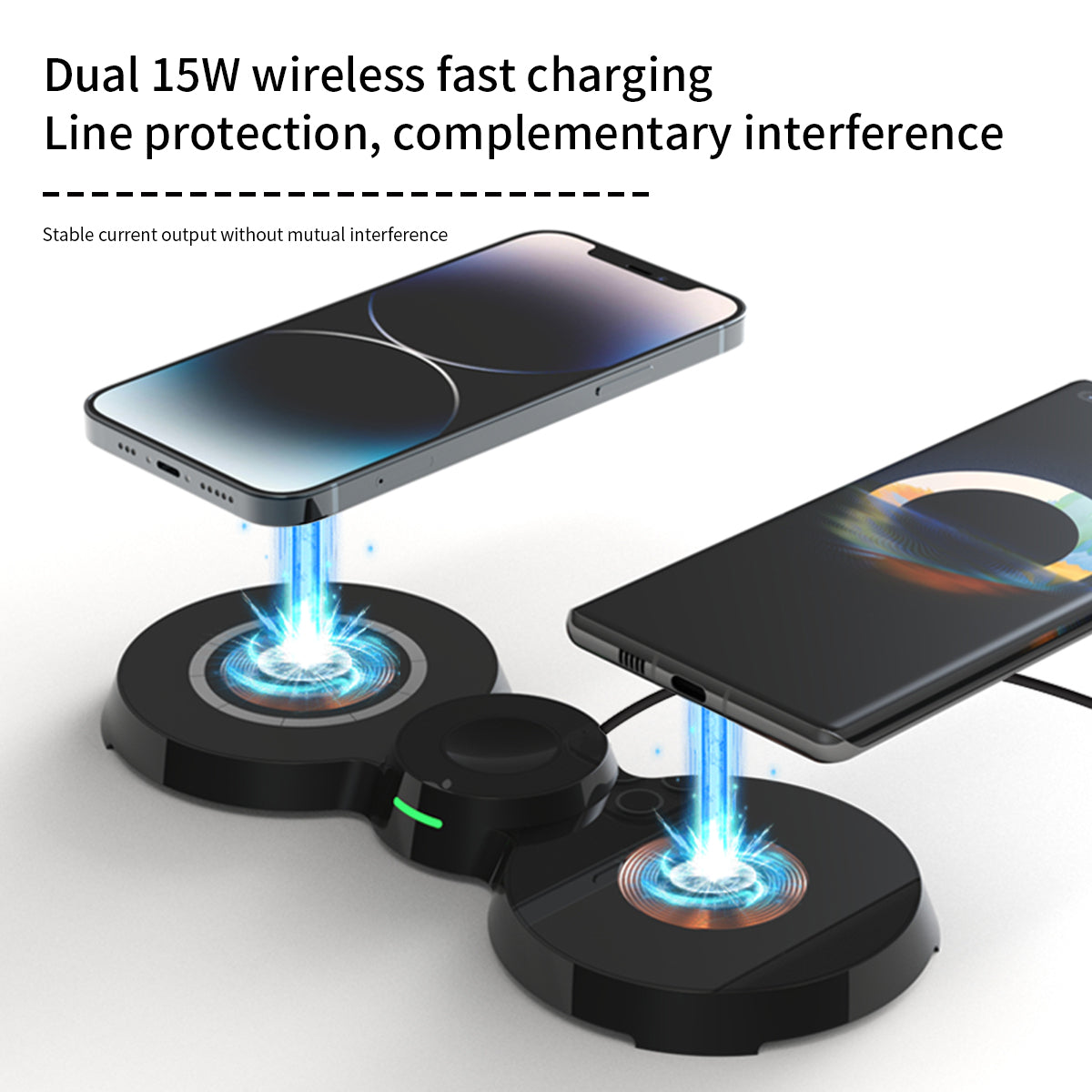 WLC-M002-HY 3-in-1 Unique Ultra-thin Magnetic Wireless Charger Tray