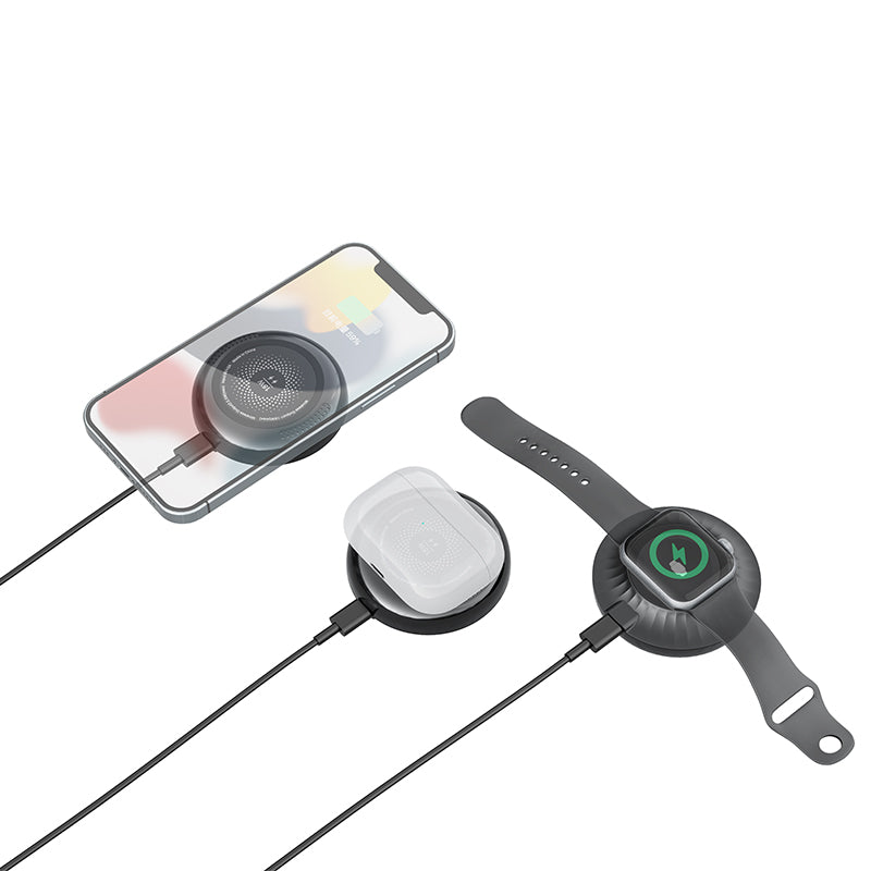 WLC-S034-KH 2-in-1 Portable Wireless Charger Pad