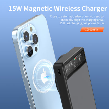 WLC-P032/P-KH PU Leather Portable Magnetic Fast Wireless Power Bank
