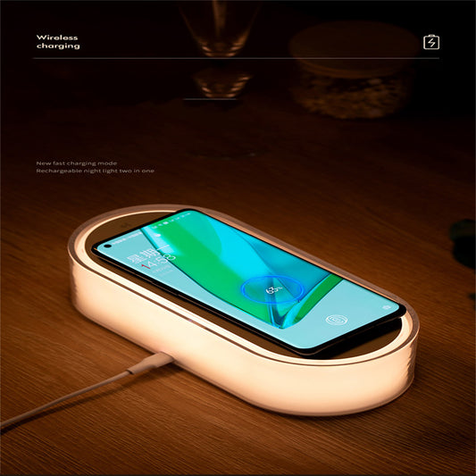 WLC-L061-SM wireless charger + RGB table lamp