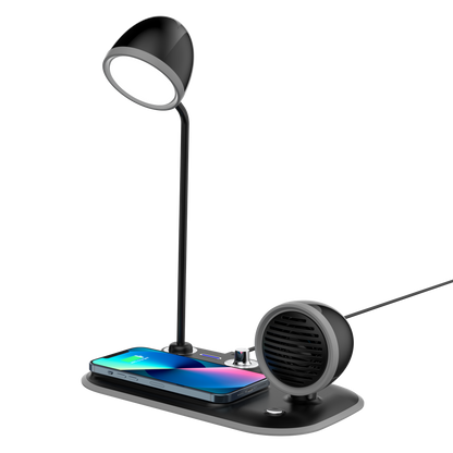 WLC-L060-SM Speaker + wireless charger + desk lamp
