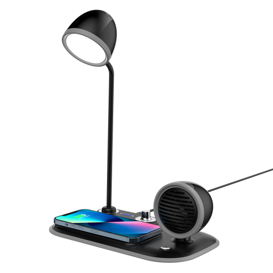 WLC-L060-SM Speaker + wireless charger + desk lamp