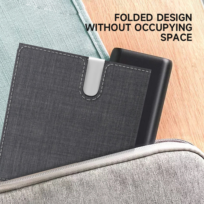 WLC-M010-AD 3-in-1 Ultra-thin PU Leather Foldable Fast Wireless Charger Stand