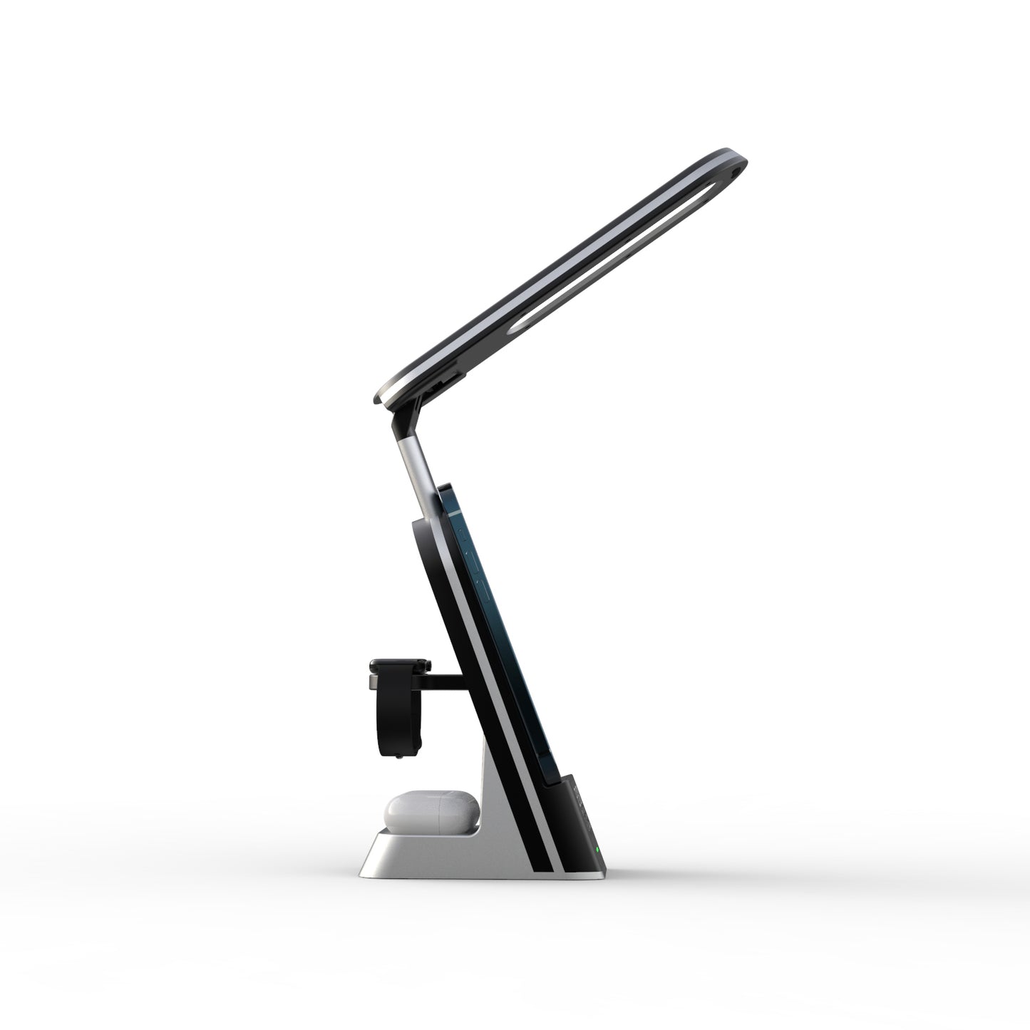 WLC-L015-HY 7-in-1 Wireless Charging Station with Desk Lamp & Alarm Clock