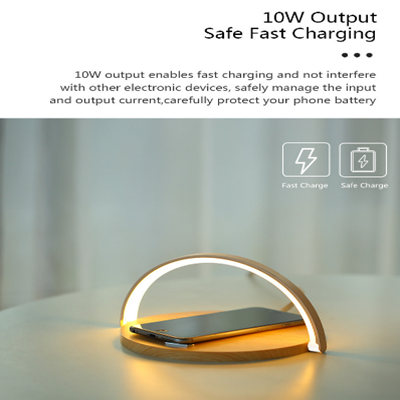 WLC-L037-SM 2-in-1 Wireless Charging Station with LED Lamp