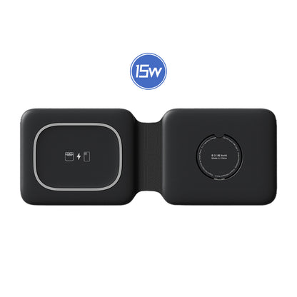WLC-M008-AD 3-in-1 Portable Ultra-thin Magnetic Foldable Fast Wireless Charger Pad