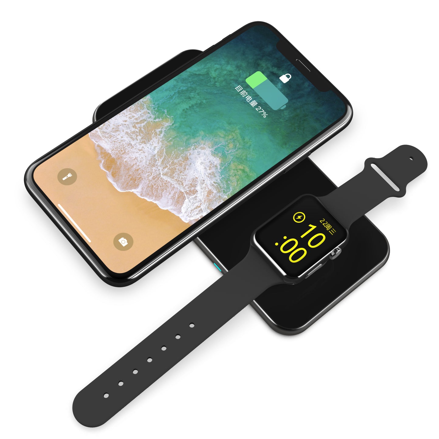 WLC-M013-NT 3-in-1 Ultra-thin Luxurious Apple Style Wireless Charger Tray