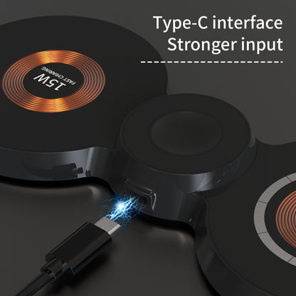 WLC-M002-HY 3-in-1 Unique Ultra-thin Magnetic Wireless Charger Tray