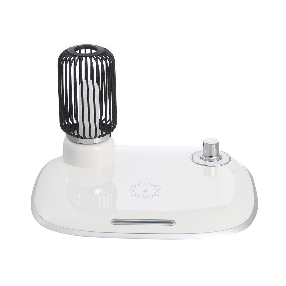 WLC-L039-SM 2-in-1 Galaxy Wireless Charging Station with LED Lamp
