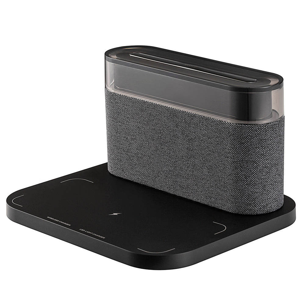 WLC-SL021-SM 4-in-1 Wireless Charging Station with LED Lamp & Speaker