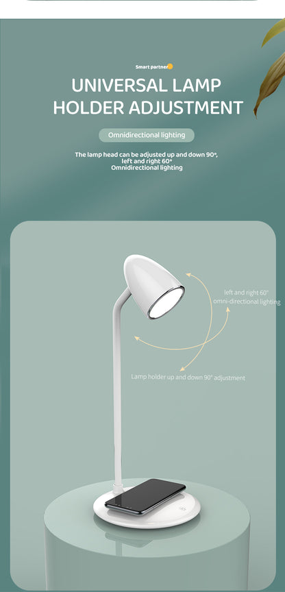 WLC-SL036-SM 2-in-1 Wireless Charging Station with LED Study Lamp