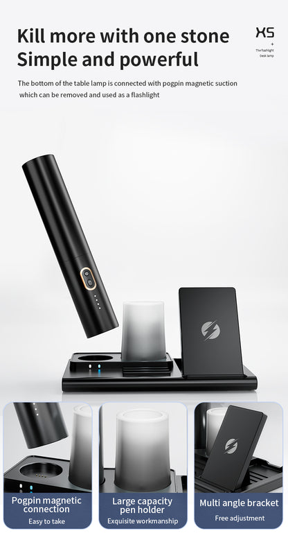 WLC-L029-YT Multiple Desk Lamp Wireless Charger station