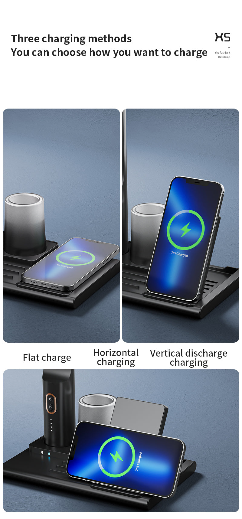 WLC-L029-YT Multiple Desk Lamp Wireless Charger station