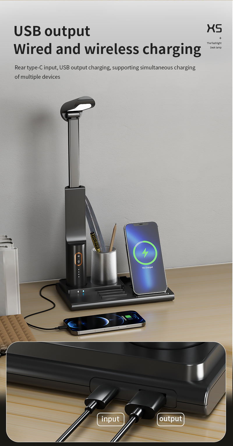 WLC-L029-YT Multiple Desk Lamp Wireless Charger station