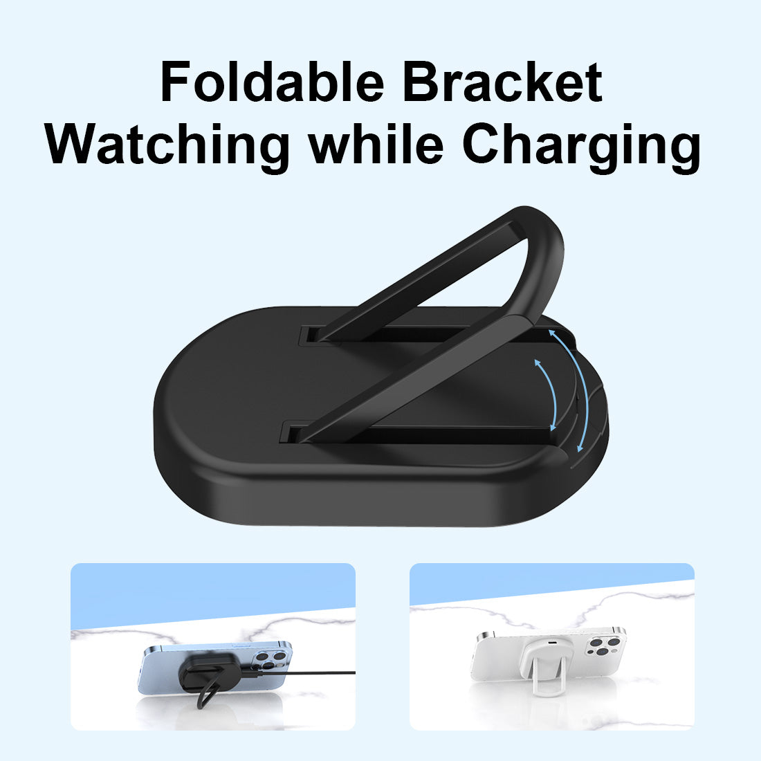 WLC-M012-NT Slim Magnetic Wireless Charger Pad Compatible Apple Watch and Earbuds