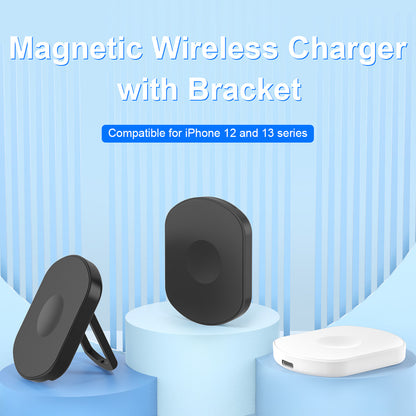 WLC-M012-NT Slim Magnetic Wireless Charger Pad Compatible Apple Watch and Earbuds