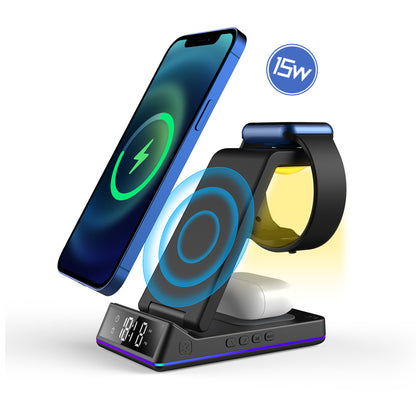 WLC-M001-XS 6-in-1 Wireless Charging Stand With Lighting Cable and USB/A Output